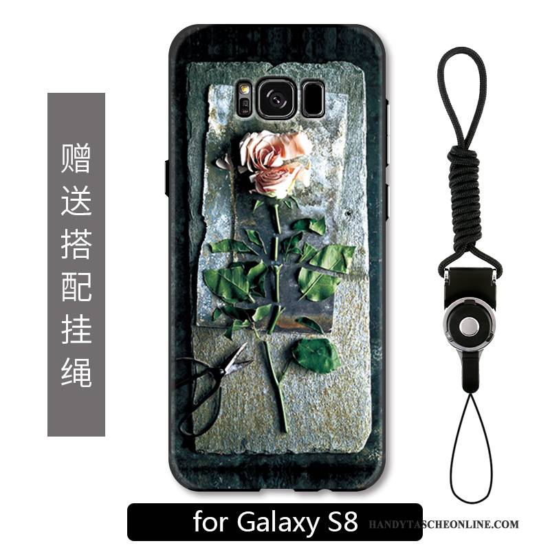 Hülle Samsung Galaxy S8 Schutz Handyhüllen Blumen, Case Samsung Galaxy S8 Farbe Hängende Verzierungen Chinesische Art