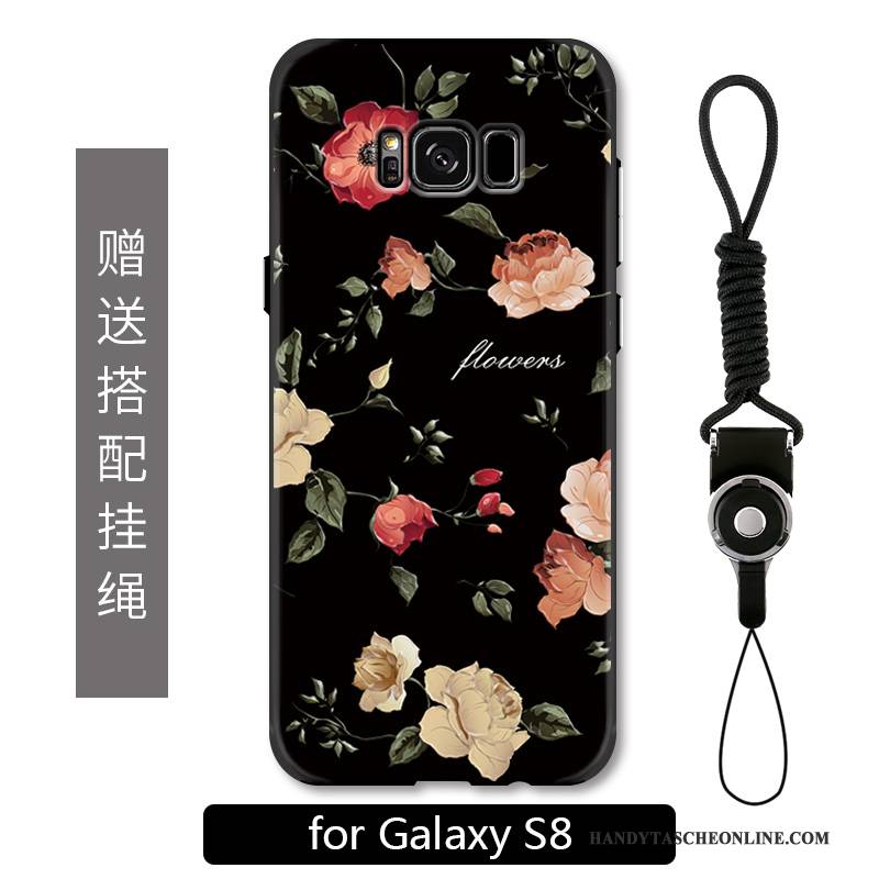 Hülle Samsung Galaxy S8 Schutz Handyhüllen Blumen, Case Samsung Galaxy S8 Farbe Hängende Verzierungen Chinesische Art