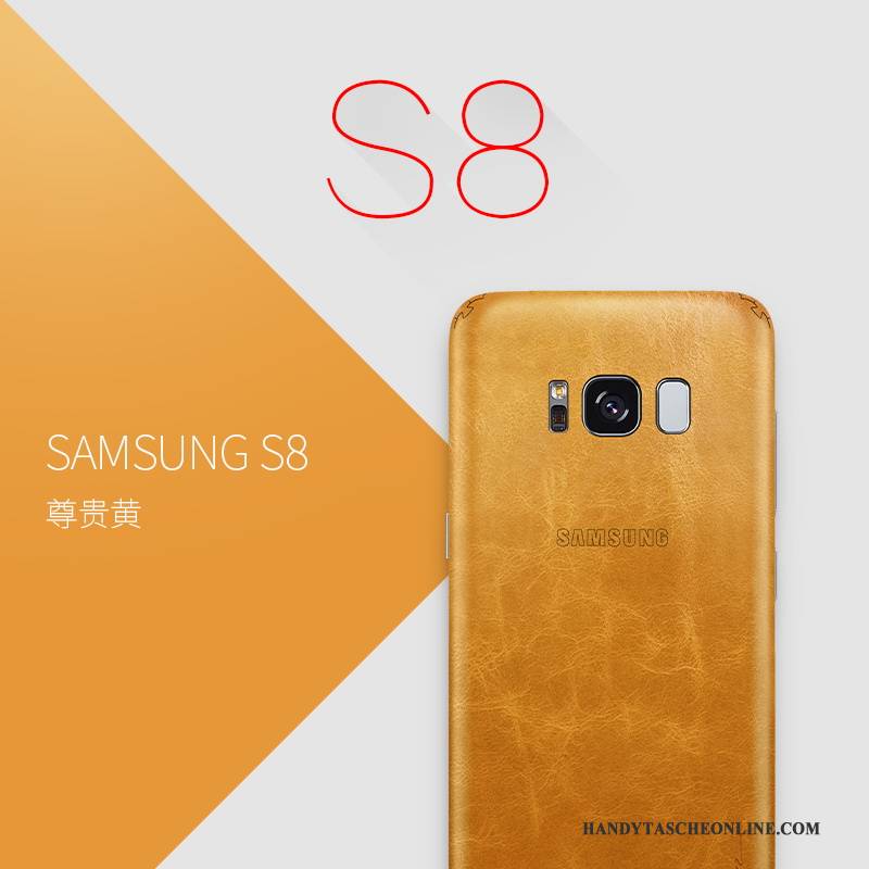 Hülle Samsung Galaxy S8 Schutz Handyhüllen Orange, Case Samsung Galaxy S8 Taschen Gelb Schlank