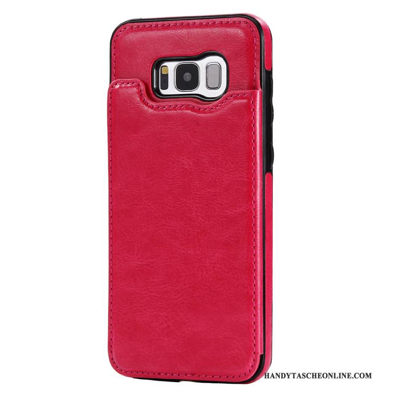 Hülle Samsung Galaxy S8 Schutz Handyhüllen Schnalle, Case Samsung Galaxy S8 Folio Karte