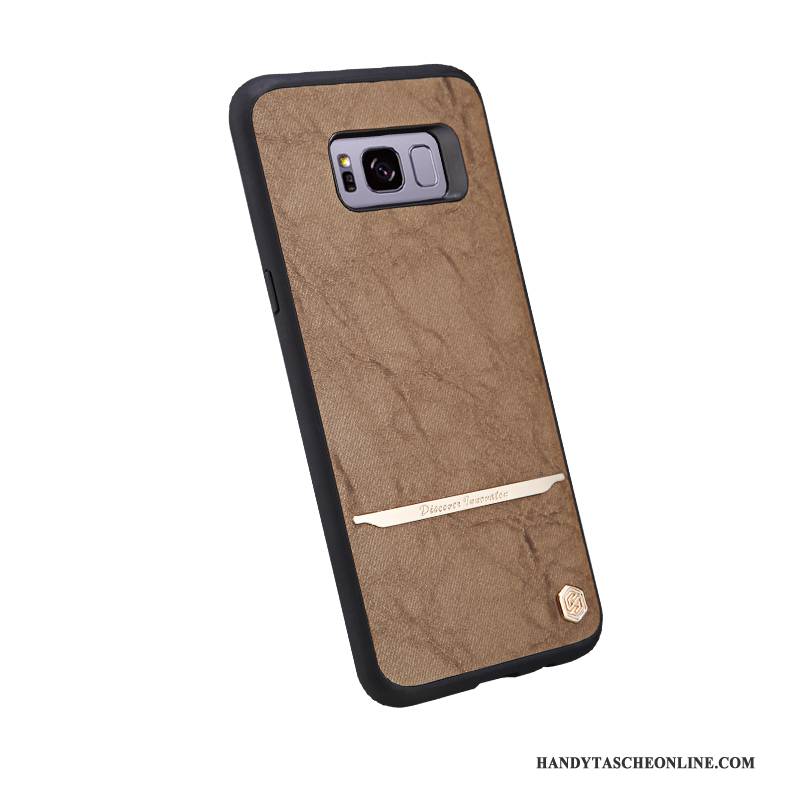 Hülle Samsung Galaxy S8+ Schutz Khaki Handyhüllen, Case Samsung Galaxy S8+ Gold Business