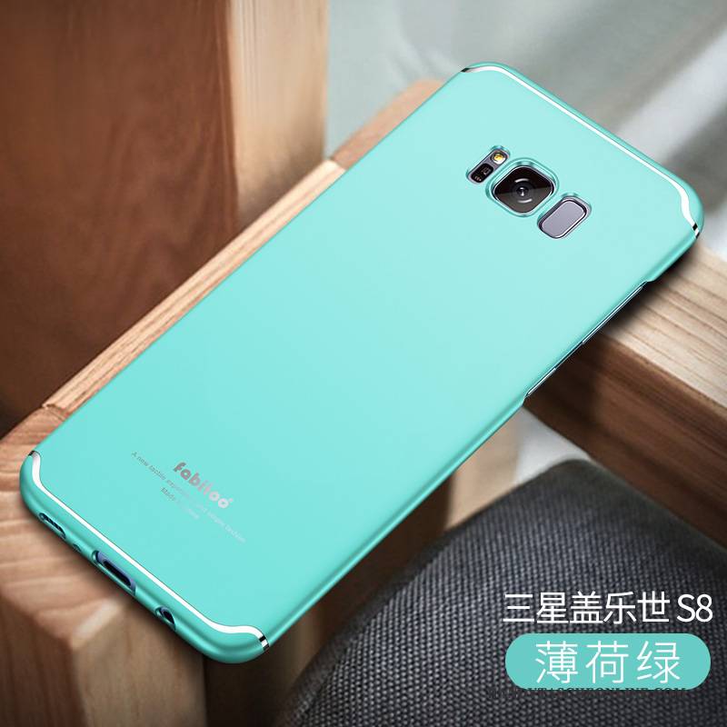 Hülle Samsung Galaxy S8 Schutz Nubuck Dünne, Case Samsung Galaxy S8 Grün Schwer