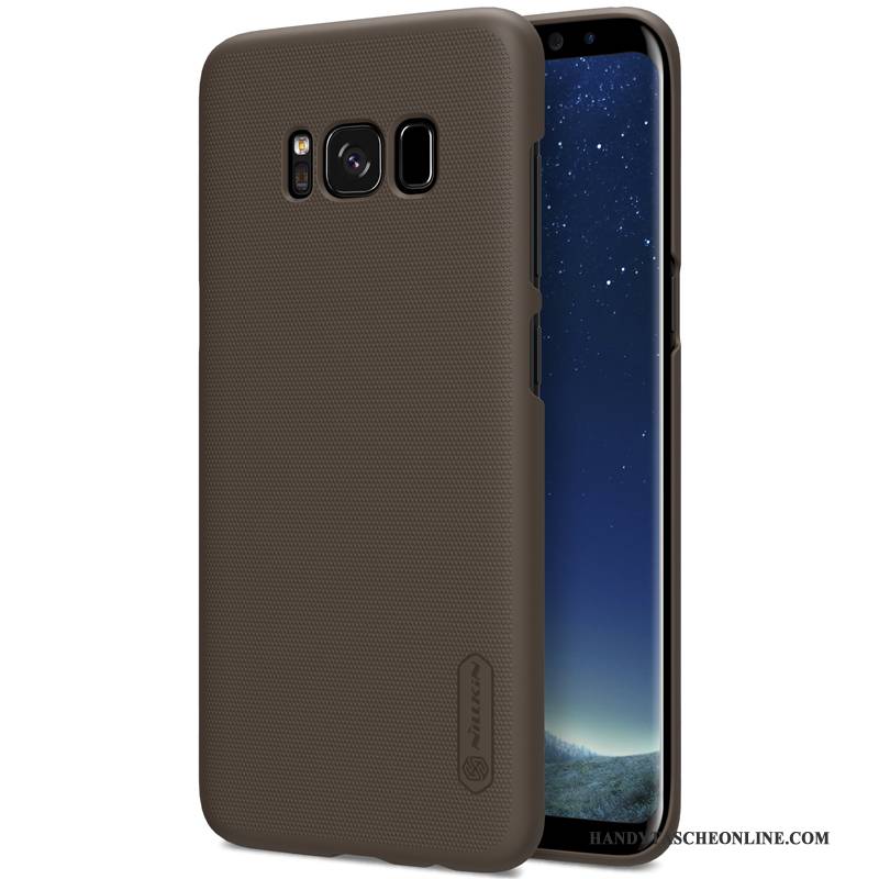 Hülle Samsung Galaxy S8+ Schutz Nubuck Dünne, Case Samsung Galaxy S8+ Handyhüllen Rot