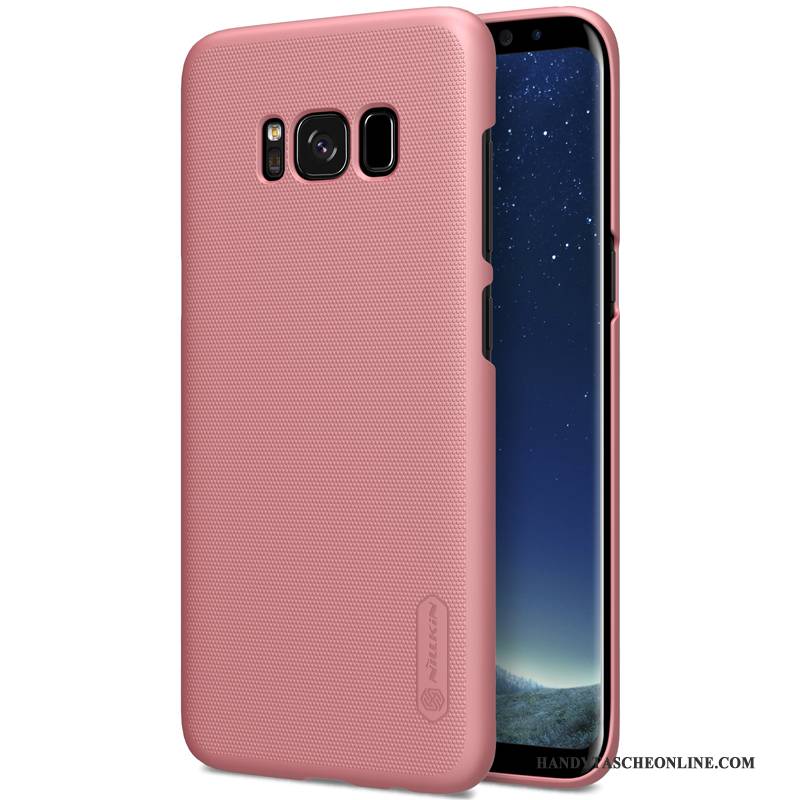 Hülle Samsung Galaxy S8+ Schutz Nubuck Dünne, Case Samsung Galaxy S8+ Handyhüllen Rot