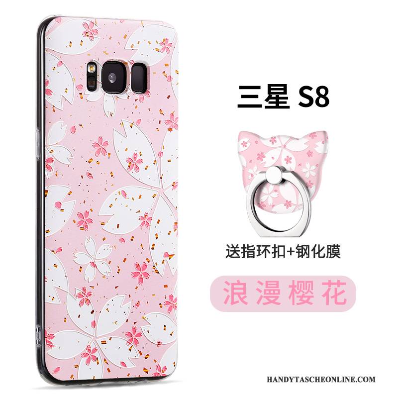 Hülle Samsung Galaxy S8 Schutz Nubuck Grün, Case Samsung Galaxy S8 Karikatur Handyhüllen Anti-sturz