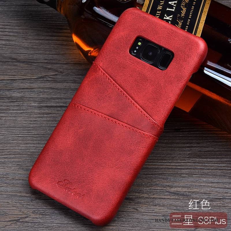 Hülle Samsung Galaxy S8+ Schutz Orange Karte, Case Samsung Galaxy S8+ Leder Anti-sturz Trend