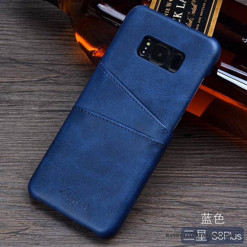 Hülle Samsung Galaxy S8+ Schutz Orange Karte, Case Samsung Galaxy S8+ Leder Anti-sturz Trend