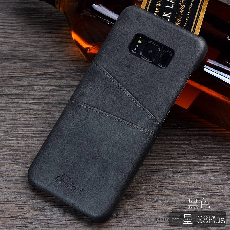 Hülle Samsung Galaxy S8+ Schutz Orange Karte, Case Samsung Galaxy S8+ Leder Anti-sturz Trend