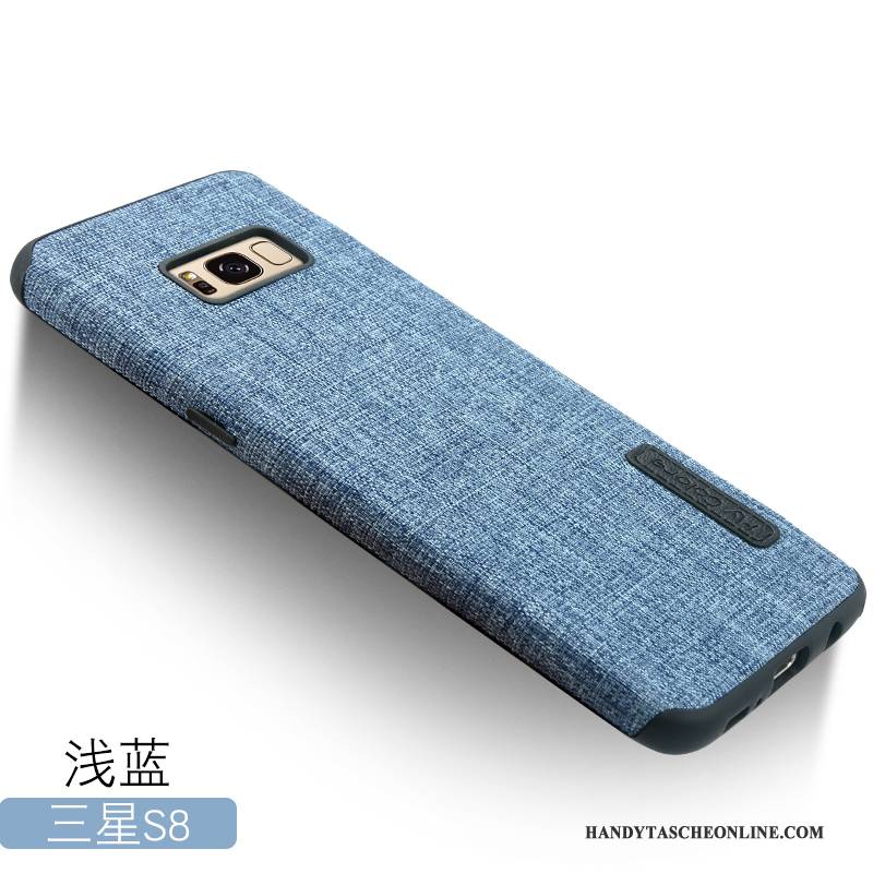 Hülle Samsung Galaxy S8+ Schutz Stoff Anti-sturz, Case Samsung Galaxy S8+ Weiche Blau Trend