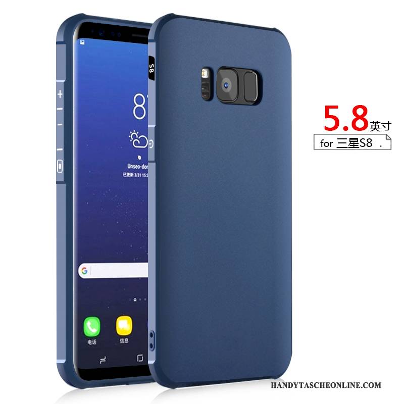 Hülle Samsung Galaxy S8 Silikon Anti-sturz Dunkelblau, Case Samsung Galaxy S8 Taschen Handyhüllen Trend