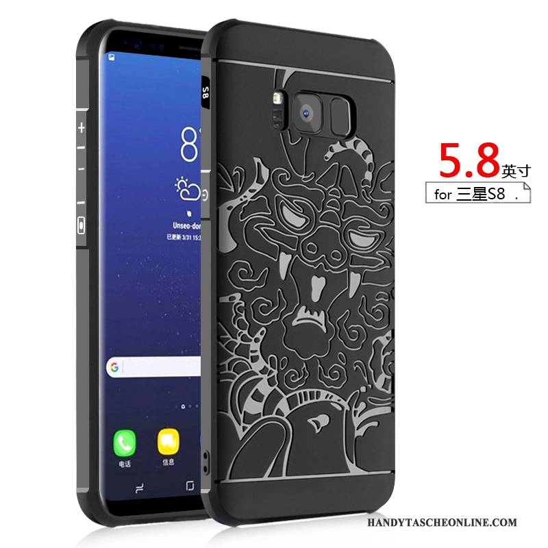 Hülle Samsung Galaxy S8 Silikon Anti-sturz Dunkelblau, Case Samsung Galaxy S8 Taschen Handyhüllen Trend