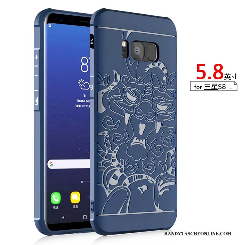 Hülle Samsung Galaxy S8 Silikon Anti-sturz Dunkelblau, Case Samsung Galaxy S8 Taschen Handyhüllen Trend