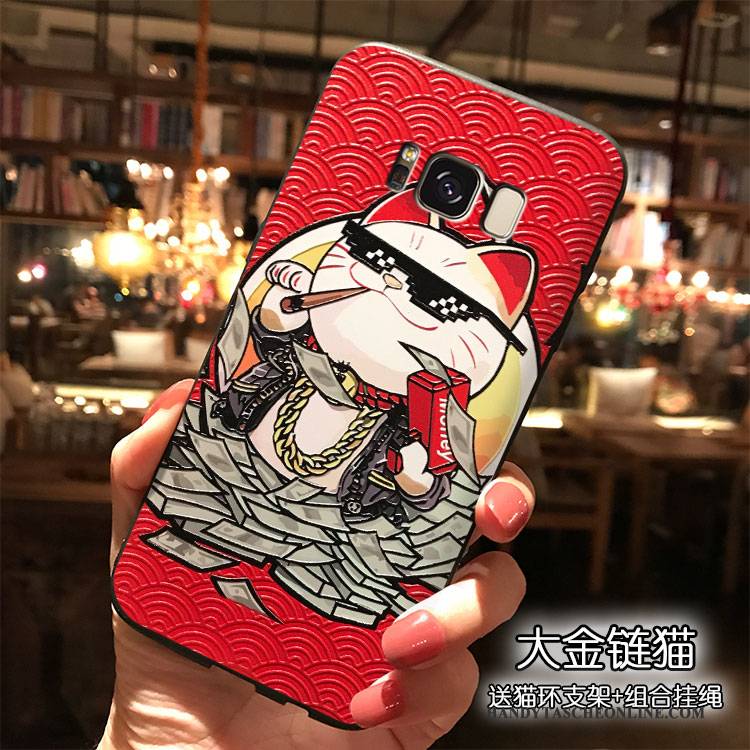 Hülle Samsung Galaxy S8 Silikon Reichtum Rot, Case Samsung Galaxy S8 Trend Hängende Verzierungen