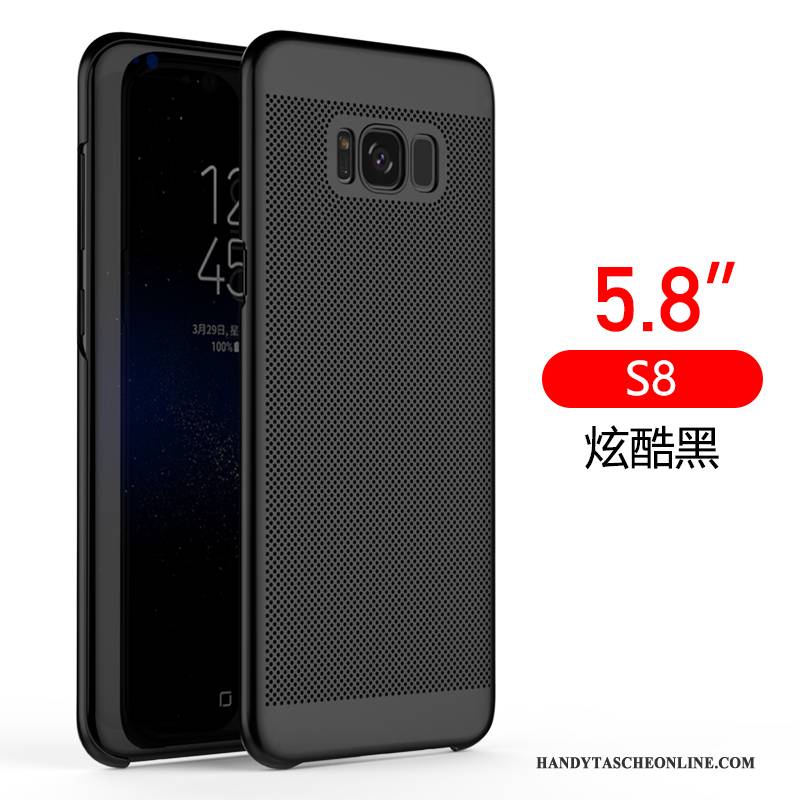 Hülle Samsung Galaxy S8 Silikon Schwarz Nubuck, Case Samsung Galaxy S8 Schutz Kühlung Schwer