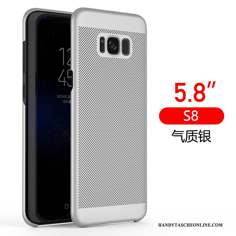 Hülle Samsung Galaxy S8 Silikon Schwarz Nubuck, Case Samsung Galaxy S8 Schutz Kühlung Schwer