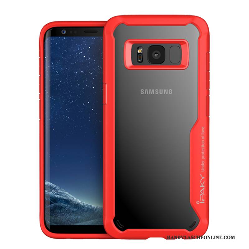 Hülle Samsung Galaxy S8 Taschen Anti-sturz Grau, Case Samsung Galaxy S8 Kreativ Handyhüllen Rot