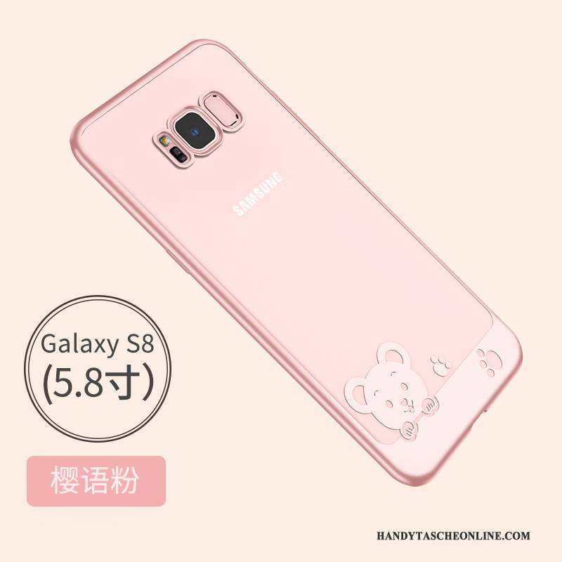 Hülle Samsung Galaxy S8 Taschen Anti-sturz Handyhüllen, Case Samsung Galaxy S8 Kreativ Rosa Transparent