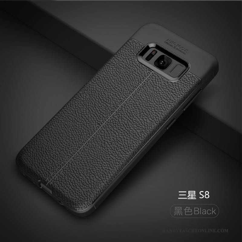 Hülle Samsung Galaxy S8 Taschen Handyhüllen Anti-sturz, Case Samsung Galaxy S8 Schutz Trend Schwarz