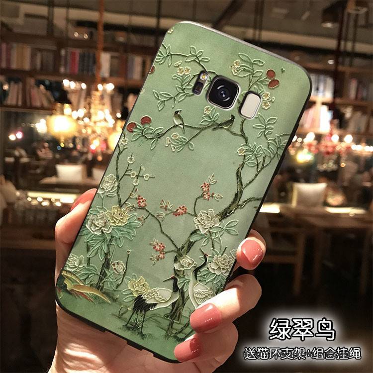 Hülle Samsung Galaxy S8 Taschen Handyhüllen Hängende Verzierungen, Case Samsung Galaxy S8 Silikon Anti-sturz Chinesische Art