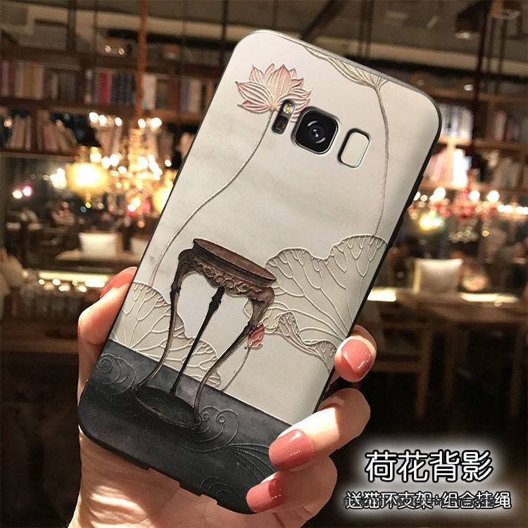 Hülle Samsung Galaxy S8 Taschen Handyhüllen Hängende Verzierungen, Case Samsung Galaxy S8 Silikon Anti-sturz Chinesische Art