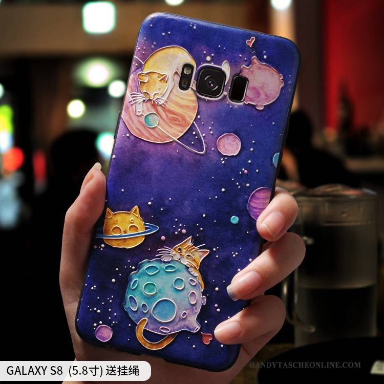 Hülle Samsung Galaxy S8+ Taschen Handyhüllen Persönlichkeit, Case Samsung Galaxy S8+ Weiche Anti-sturz Lila