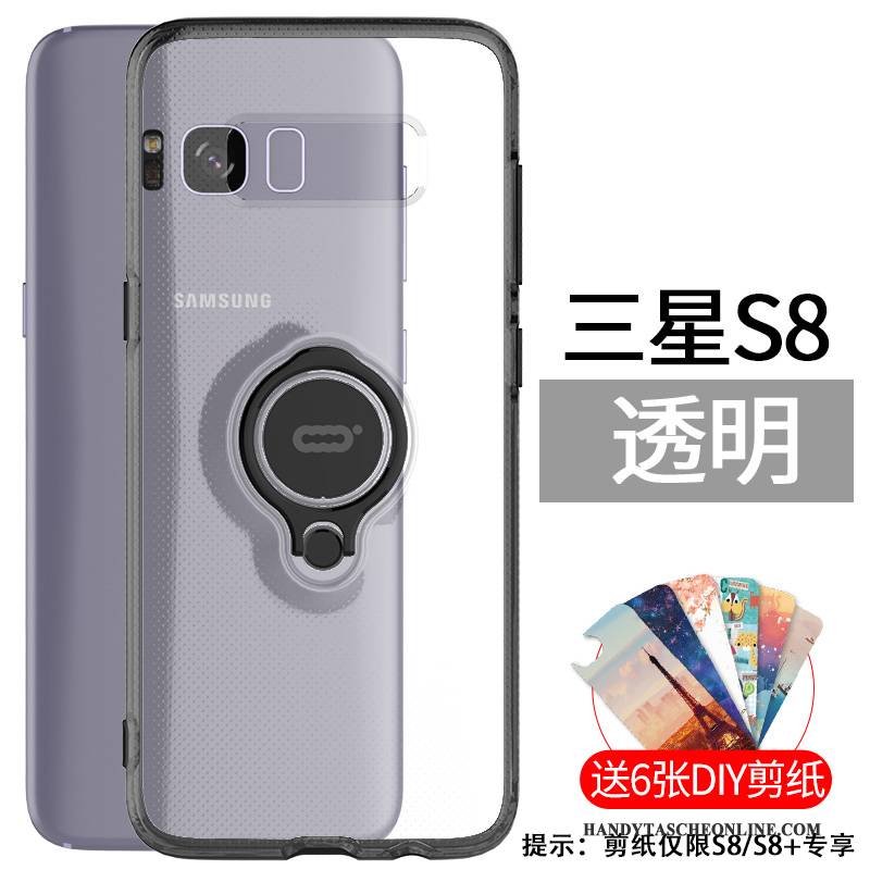 Hülle Samsung Galaxy S8 Taschen Magnetismus Ring, Case Samsung Galaxy S8 Halterung Handyhüllen Schwer