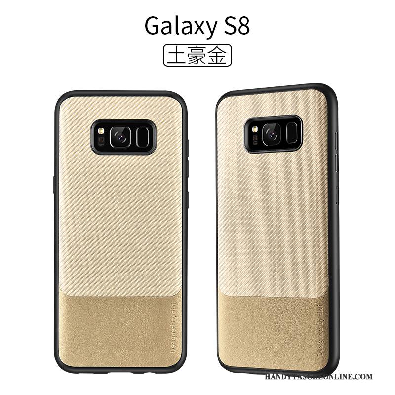 Hülle Samsung Galaxy S8 Taschen Persönlichkeit Gold, Case Samsung Galaxy S8 Kreativ Nubuck Schlank