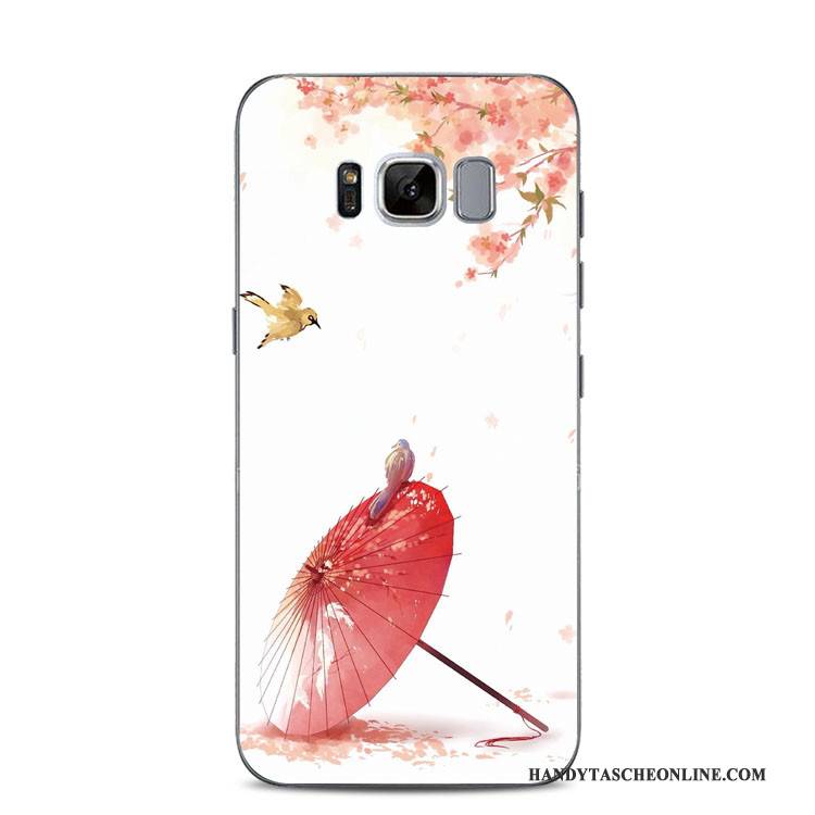 Hülle Samsung Galaxy S8+ Taschen Pfirsichblüten Rosa, Case Samsung Galaxy S8+ Prägung Handyhüllen Anti-sturz