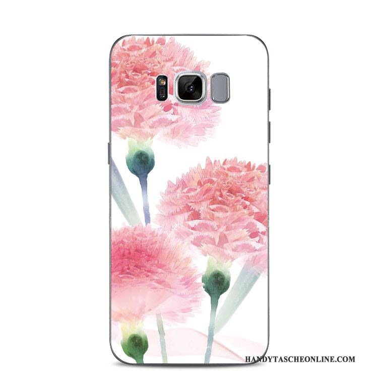 Hülle Samsung Galaxy S8+ Taschen Pfirsichblüten Rosa, Case Samsung Galaxy S8+ Prägung Handyhüllen Anti-sturz