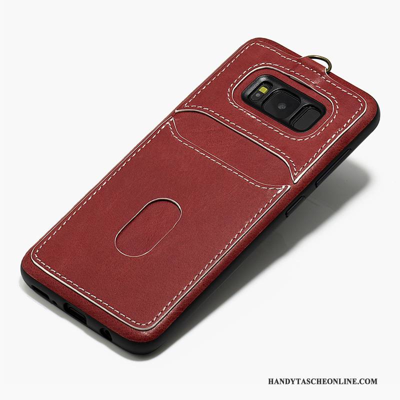 Hülle Samsung Galaxy S8 Taschen Schwarz Handyhüllen, Case Samsung Galaxy S8 Schutz Anti-sturz