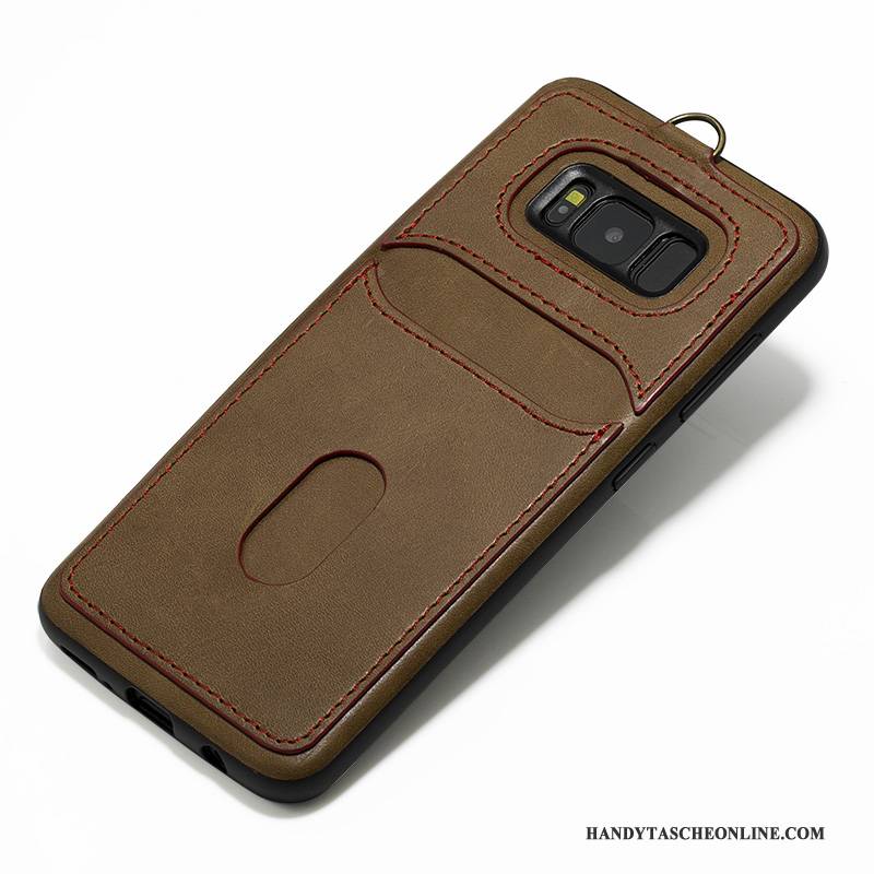 Hülle Samsung Galaxy S8 Taschen Schwarz Handyhüllen, Case Samsung Galaxy S8 Schutz Anti-sturz