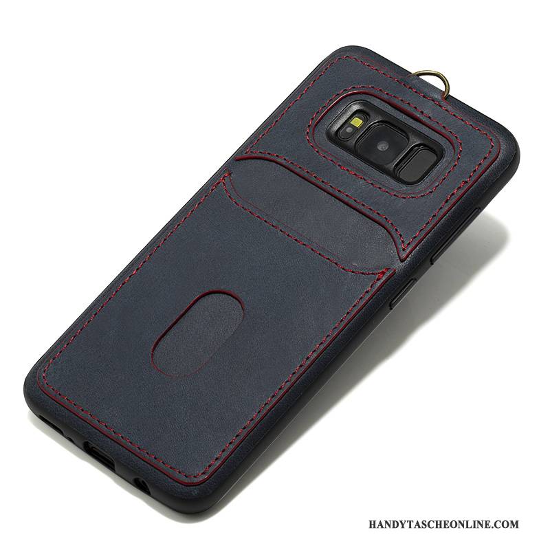 Hülle Samsung Galaxy S8 Taschen Schwarz Handyhüllen, Case Samsung Galaxy S8 Schutz Anti-sturz