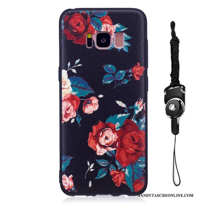 Hülle Samsung Galaxy S8+ Weiche Blau Handyhüllen, Case Samsung Galaxy S8+ Taschen Nubuck