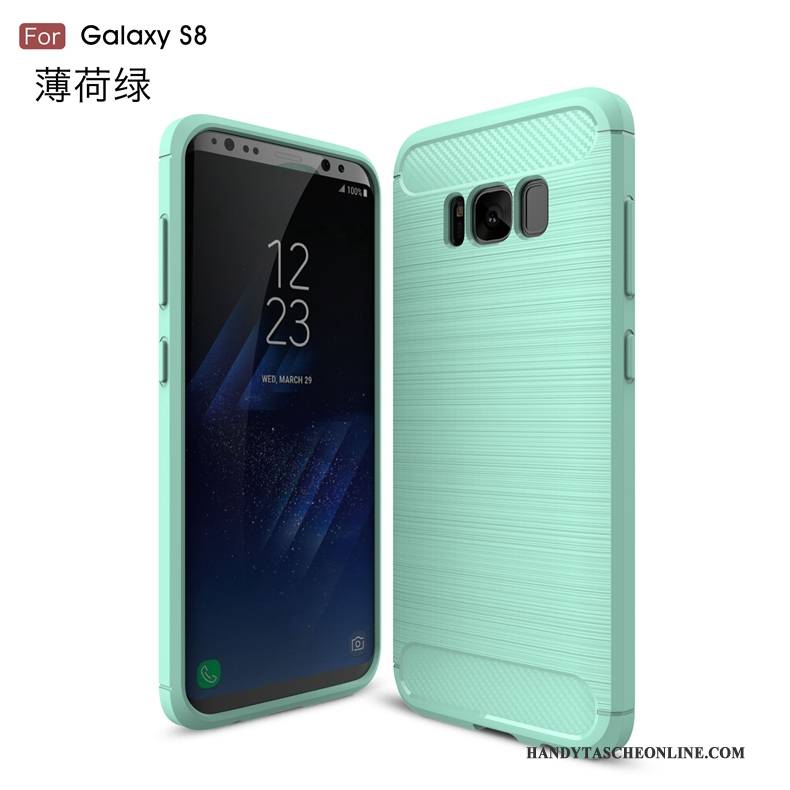 Hülle Samsung Galaxy S8 Weiche Faser Seide, Case Samsung Galaxy S8 Schutz Handyhüllen Schwarz