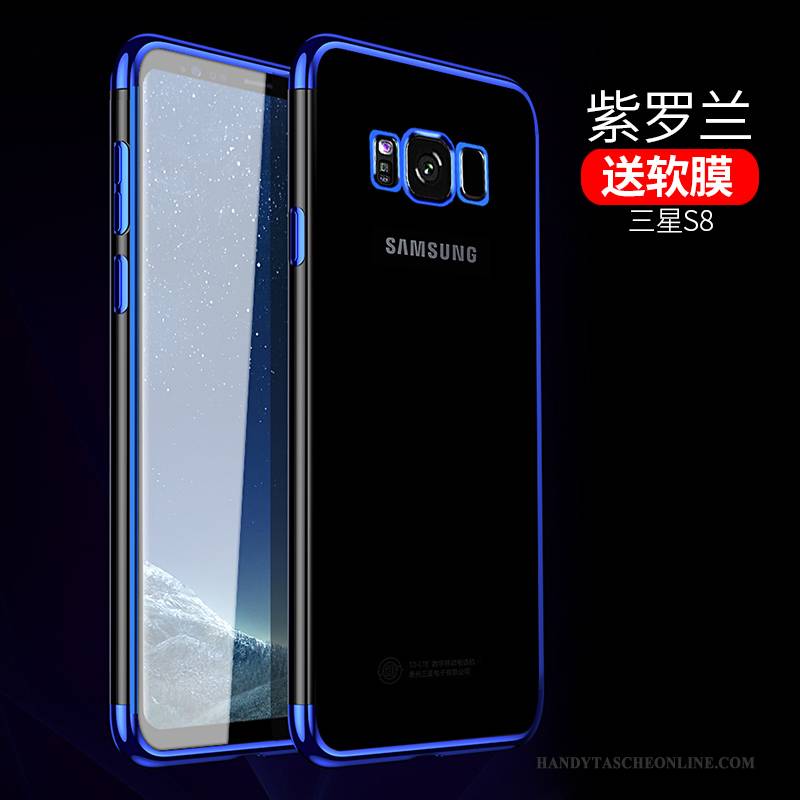 Hülle Samsung Galaxy S8 Weiche Handyhüllen Blau, Case Samsung Galaxy S8 Taschen Transparent Schlank