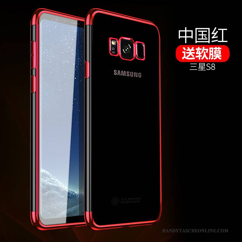 Hülle Samsung Galaxy S8 Weiche Handyhüllen Blau, Case Samsung Galaxy S8 Taschen Transparent Schlank