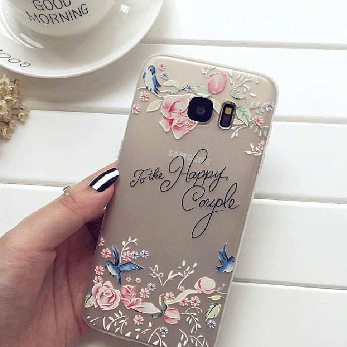 Hülle Samsung Galaxy S8 Weiche Rose Schlank, Case Samsung Galaxy S8 Prägung Frisch Blumen