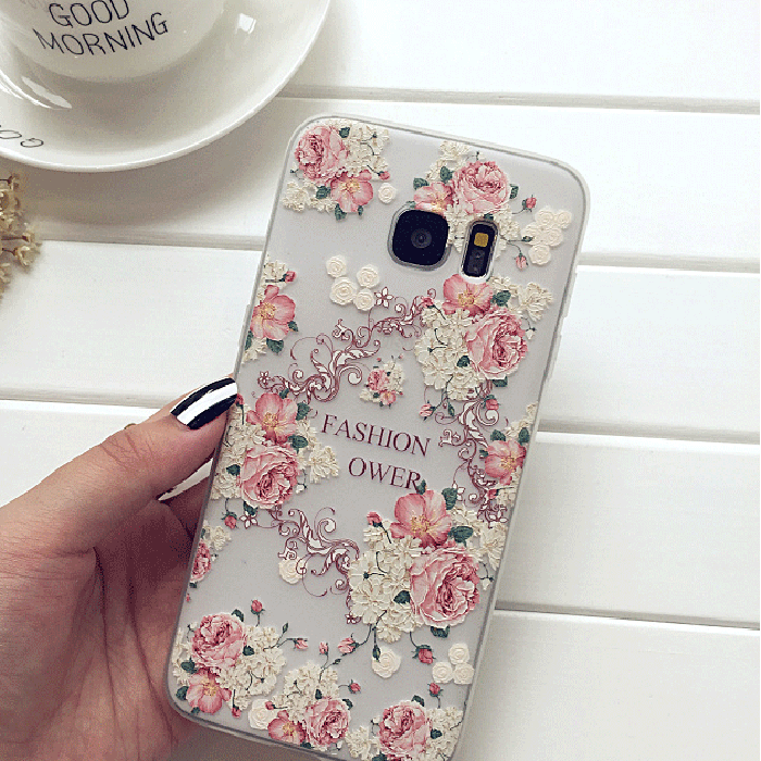 Hülle Samsung Galaxy S8 Weiche Rose Schlank, Case Samsung Galaxy S8 Prägung Frisch Blumen