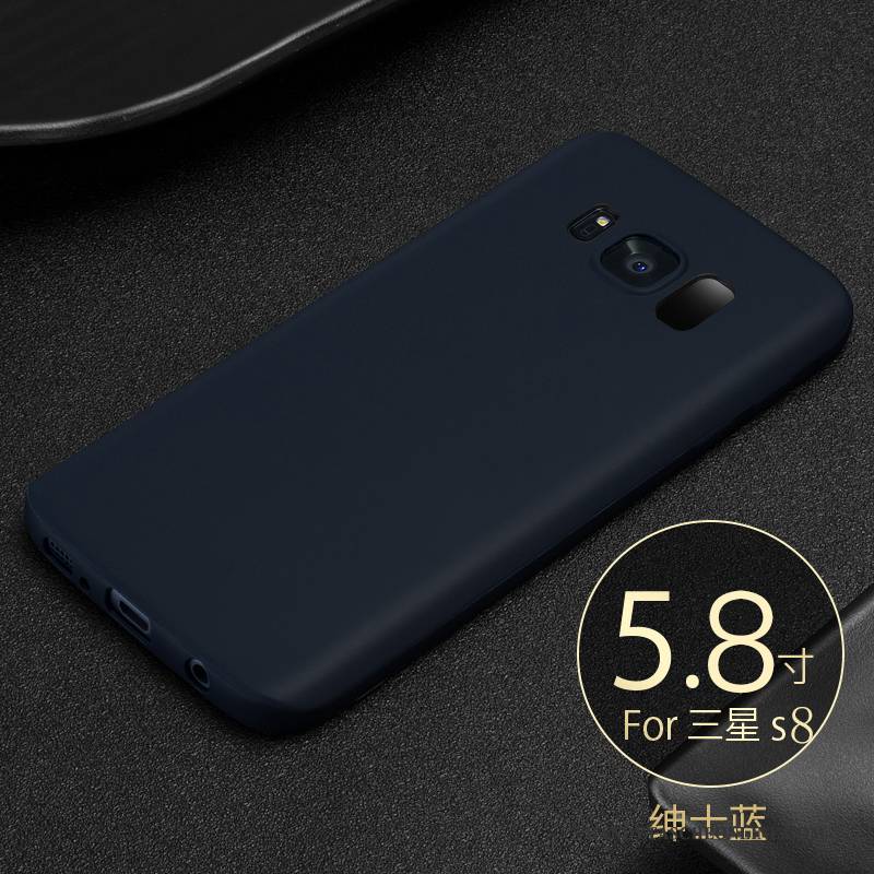 Hülle Samsung Galaxy S8 Weiche Schlank Nubuck, Case Samsung Galaxy S8 Silikon Handyhüllen Schwarz