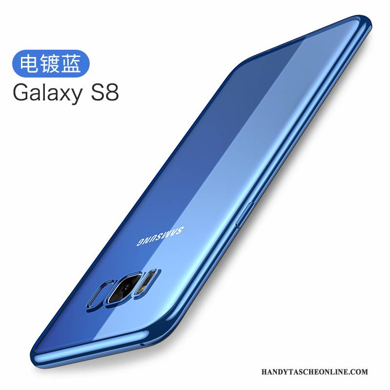 Hülle Samsung Galaxy S8 Weiche Überzug Schlank, Case Samsung Galaxy S8 Silikon Blau Handyhüllen