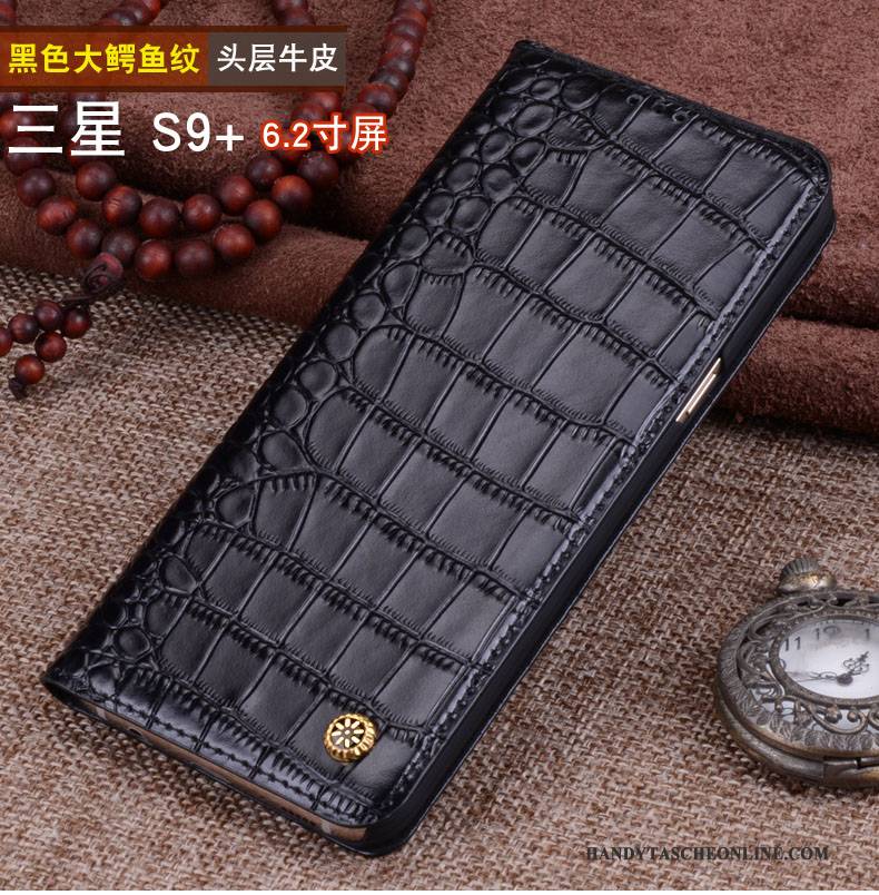 Hülle Samsung Galaxy S9+ Folio Neu Schwarz, Case Samsung Galaxy S9+ Schutz Anti-sturz Business