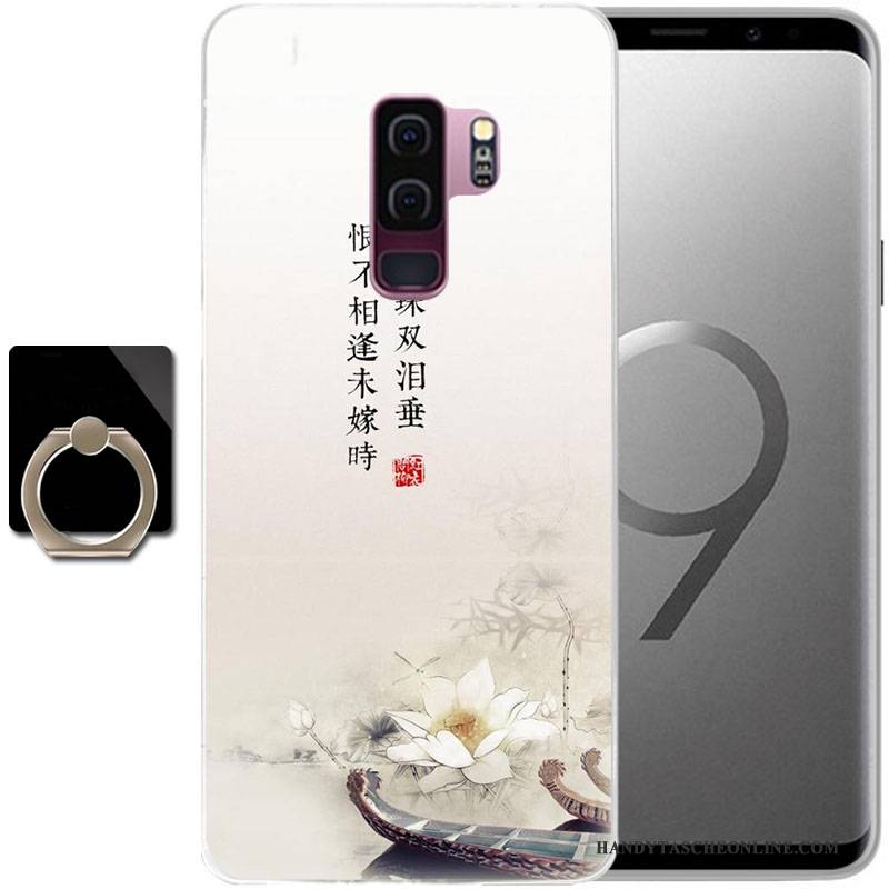 Hülle Samsung Galaxy S9 Gemalt Anti-sturz Handyhüllen, Case Samsung Galaxy S9 Schutz Grün