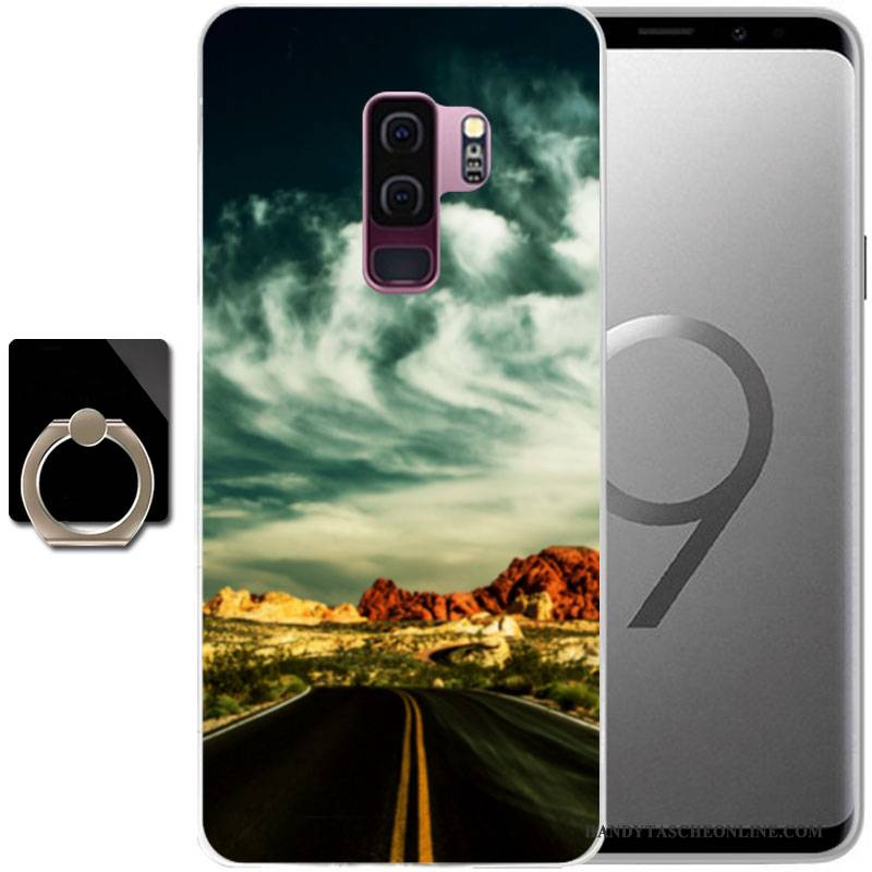 Hülle Samsung Galaxy S9 Gemalt Anti-sturz Handyhüllen, Case Samsung Galaxy S9 Schutz Grün