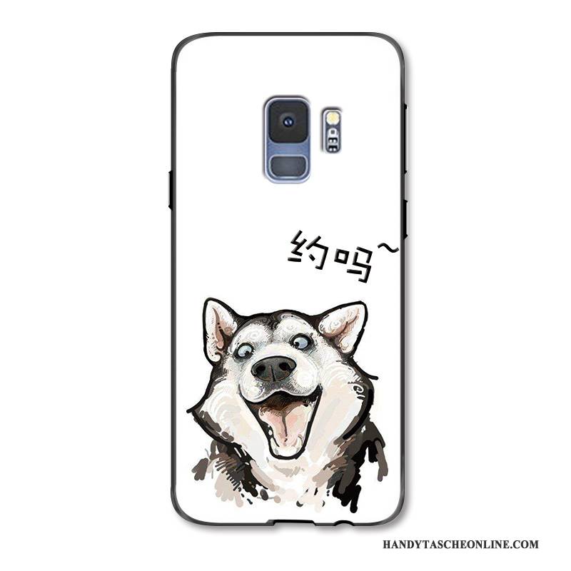 Hülle Samsung Galaxy S9+ Gemalt Handyhüllen Liebhaber, Case Samsung Galaxy S9+ Karikatur Lustig Frisch