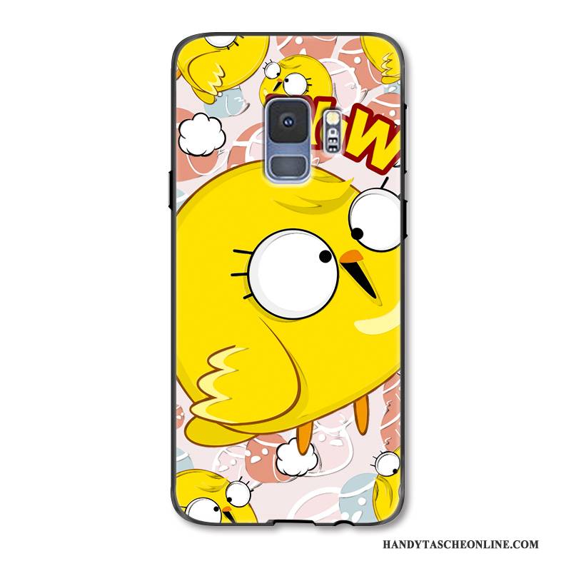 Hülle Samsung Galaxy S9+ Gemalt Huhn Mini, Case Samsung Galaxy S9+ Prägung Nette Gelb