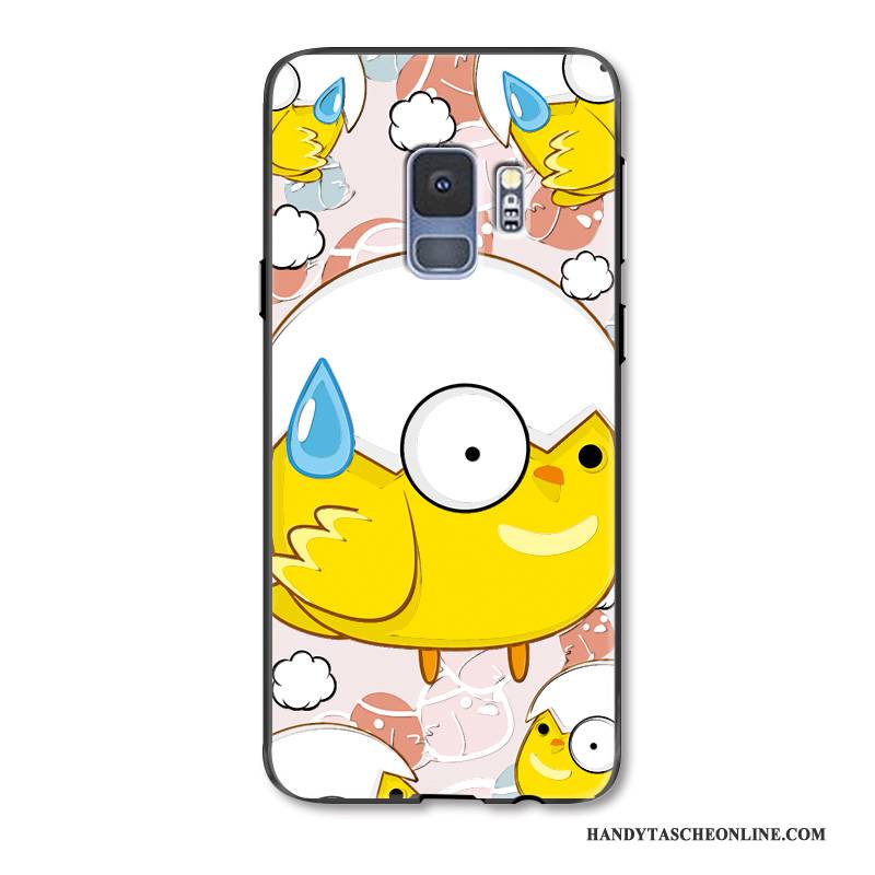 Hülle Samsung Galaxy S9+ Gemalt Huhn Mini, Case Samsung Galaxy S9+ Prägung Nette Gelb