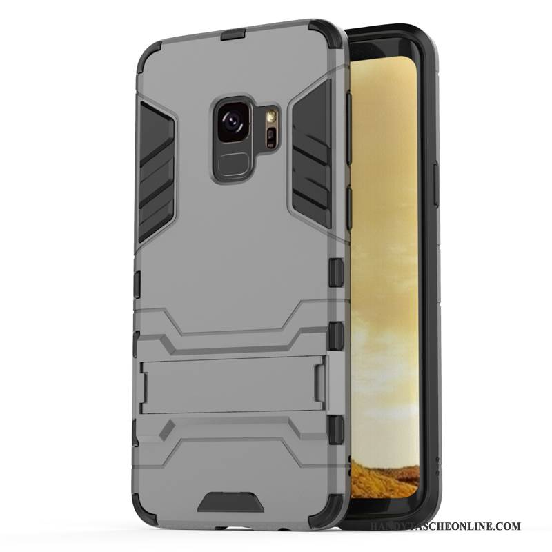 Hülle Samsung Galaxy S9+ Halterung Persönlichkeit Nubuck, Case Samsung Galaxy S9+ Taschen Rot Anti-sturz