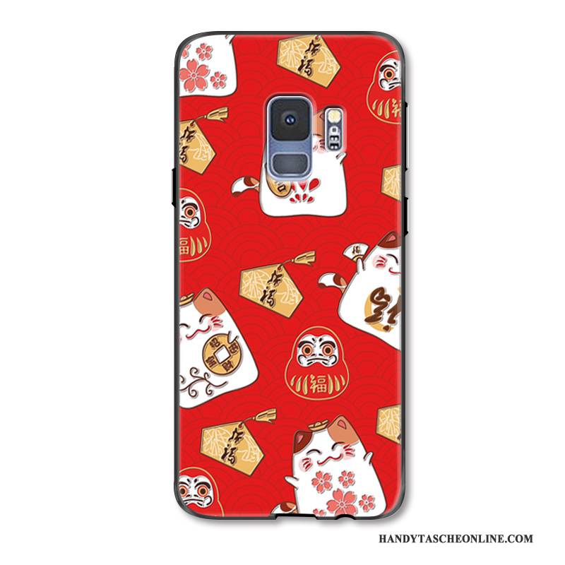 Hülle Samsung Galaxy S9+ Karikatur Festlich Handyhüllen, Case Samsung Galaxy S9+ Schutz Neu Katzen