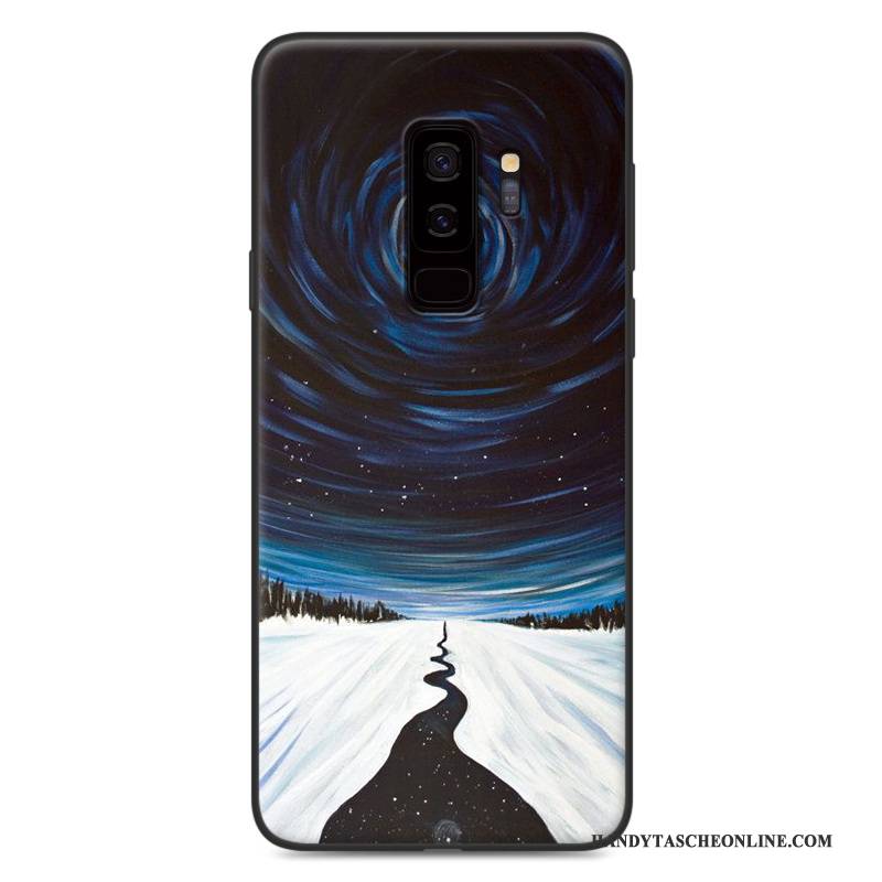 Hülle Samsung Galaxy S9 Karikatur Handyhüllen Nubuck, Case Samsung Galaxy S9 Taschen Rosa