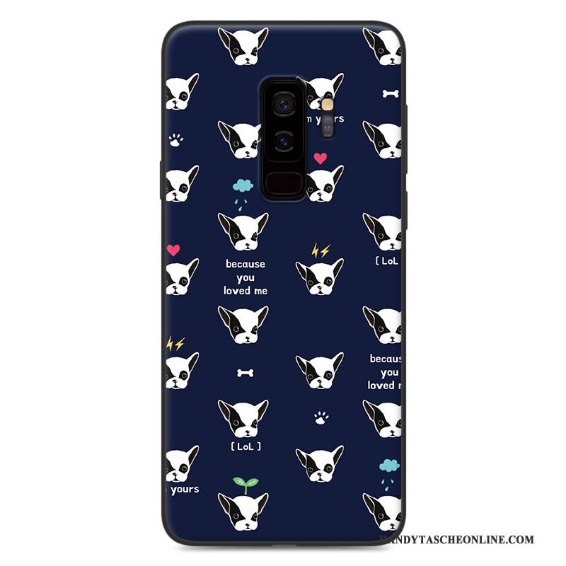 Hülle Samsung Galaxy S9 Karikatur Handyhüllen Nubuck, Case Samsung Galaxy S9 Taschen Rosa